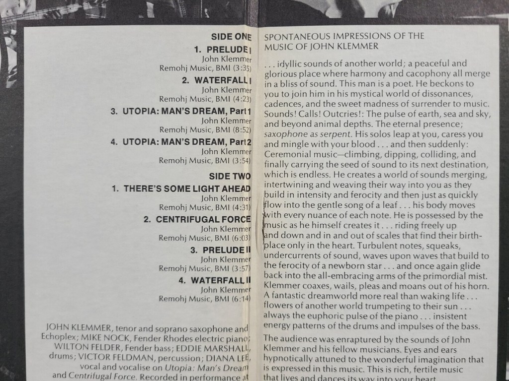 john-klemmer-waterfalls-liner-notes-tracklist