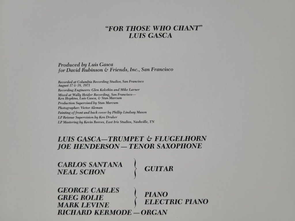 luis-gasca-for-those-who-chant-recording-credits
