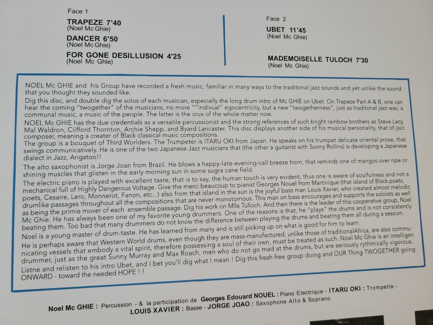 noel-mcghie-and-space-spies-liner-notes