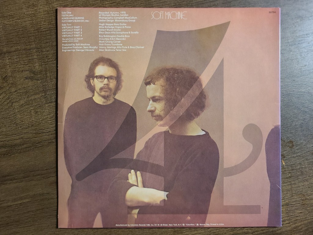 Soft Machine Fourth LP 뒷면 커버